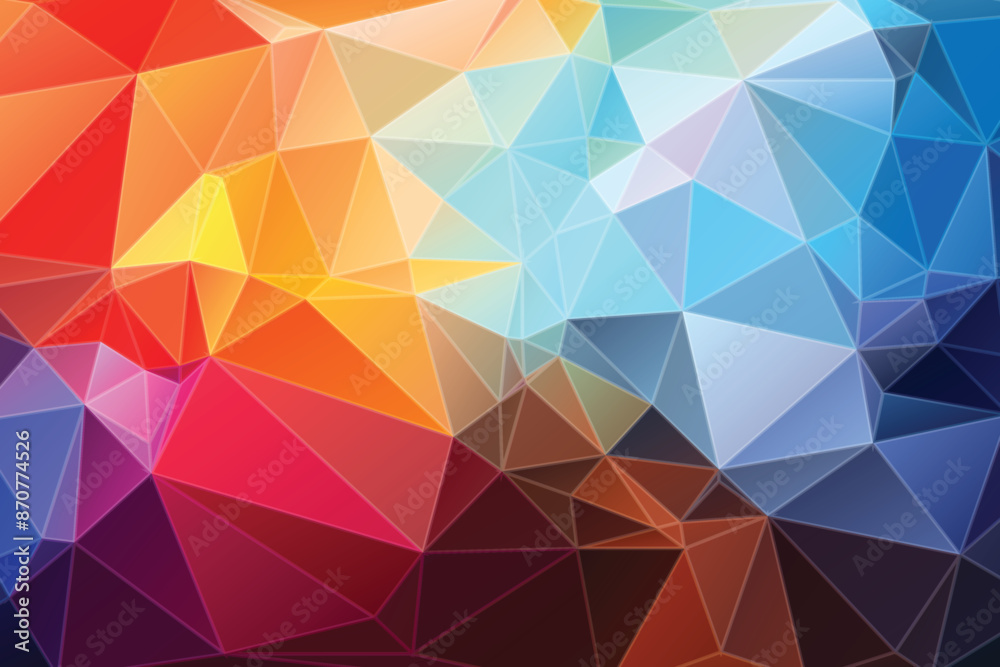 Fototapeta premium Abstract colorful polygonal background