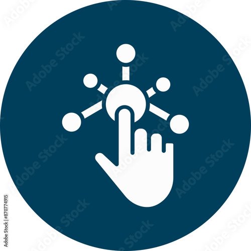 Interactive  Glyph Circle Icon