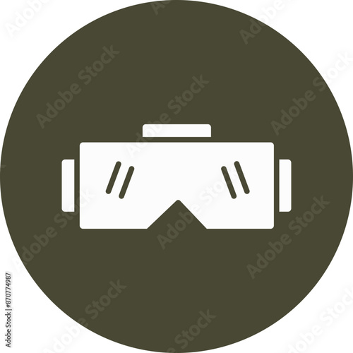 Stereoscopic  Glyph Circle Icon