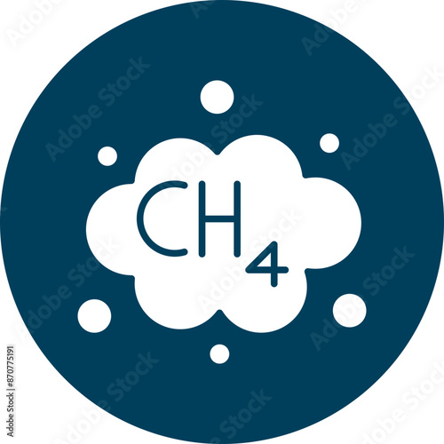 Methane  Glyph Circle Icon photo