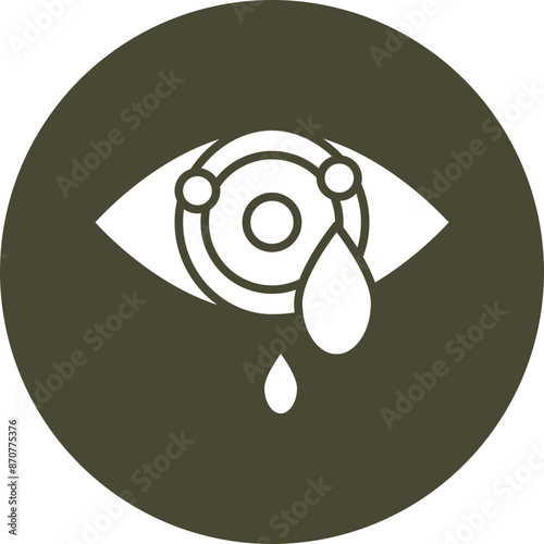 Conjunctivitis  Glyph Circle Icon