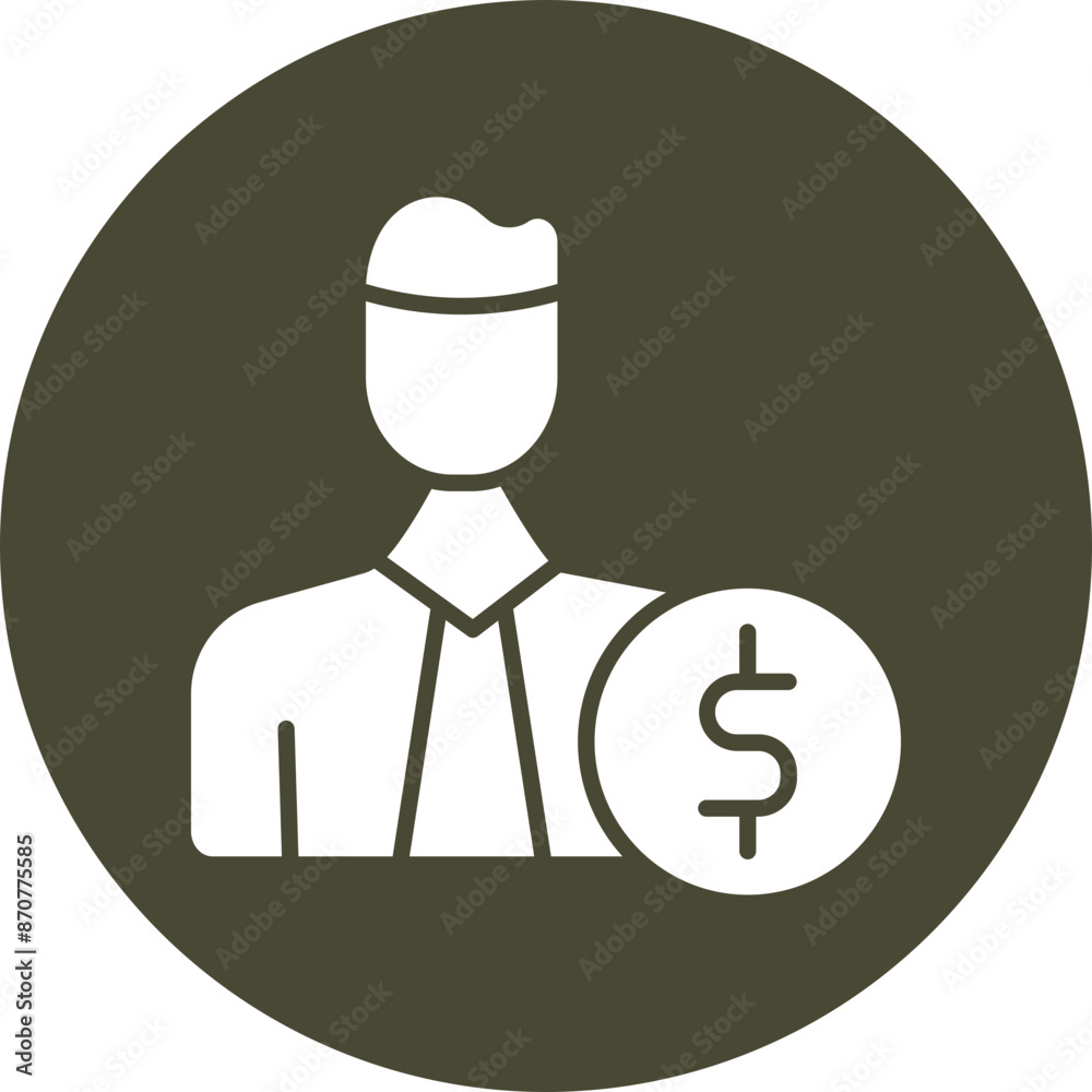 Investors Glyph Circle Icon Investors Glyph Circle Icon