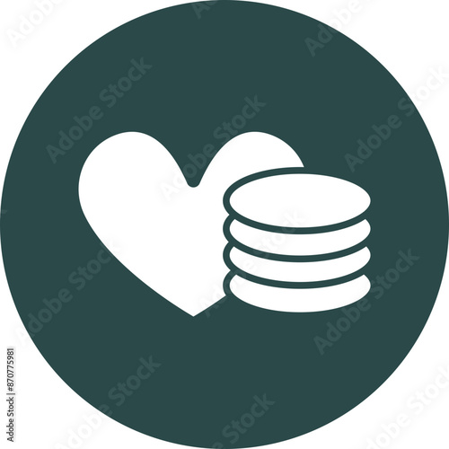 Donations  Glyph Circle Icon