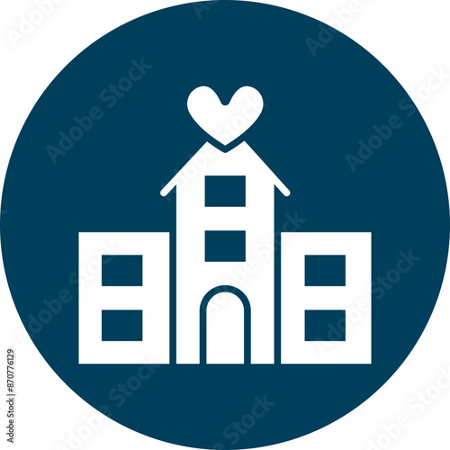 Hospital  Glyph Circle Icon