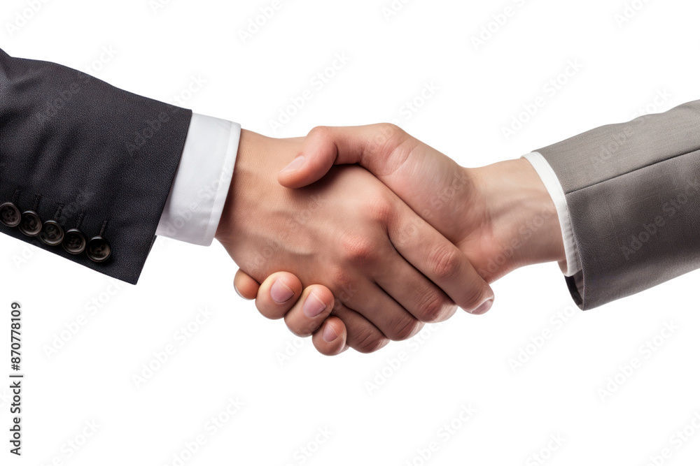 Two businessmen look serious and focused and are discussing important matters. Talking and exchanging opinions on a white background Two businessmen look serious and focused and are discussing important matters. Talking and exchanging opinions on a white background