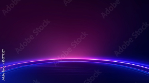 Glowing arc light strip line purple background