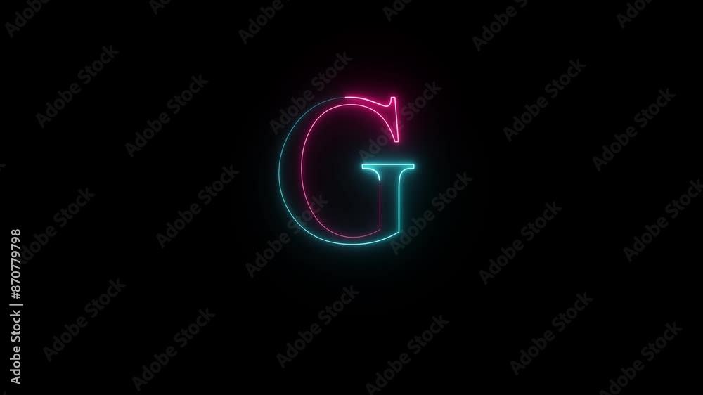 Glowing neon alphabet G .Educational concept with neon letter G. Shine text G the best digital symbol and 3d render. Glowing neon alphabet G .Educational concept with neon letter G. Shine text G the best digital symbol and 3d render.
