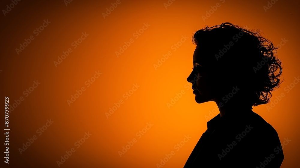 Perfectly lit fashion model in a studio setting, capturing exceptional quality, focus on, high fashion theme, realistic, silhouette, with a backdrop of a gradient background