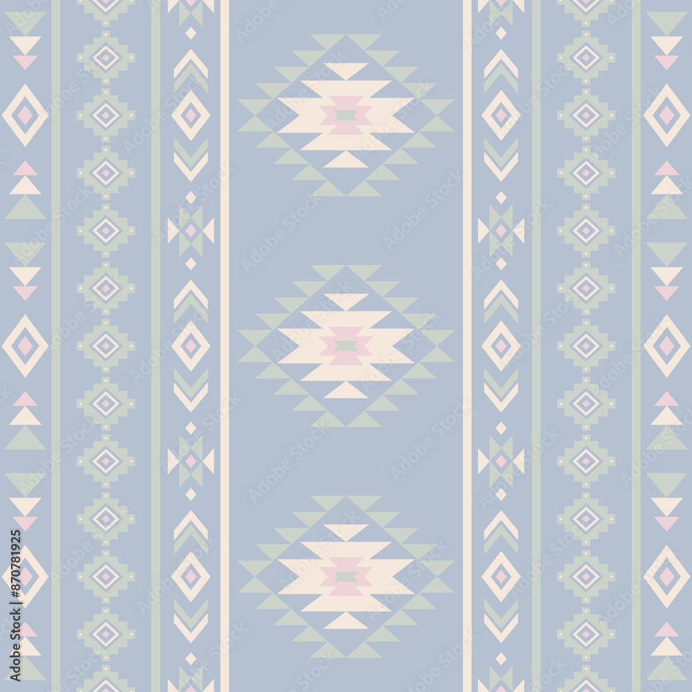 Ancient echoes Aztec geometric seamless patterns southwest Navajo Native American tribal ethnic colorful for textile printing Ancient echoes Aztec geometric seamless patterns southwest Navajo Native American tribal ethnic colorful for textile printing