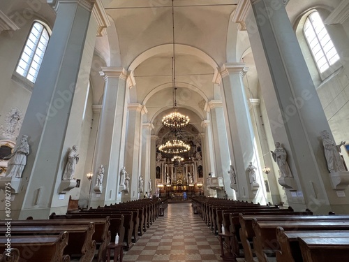 Interior of the Cathedral Basilica of St Stanislaus and St Ladislaus of Vilnius