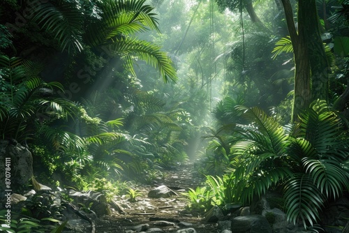 Fantasy forest jungle scene