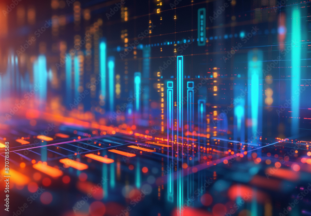 Fototapeta premium data analysis, realistic style, stock photo