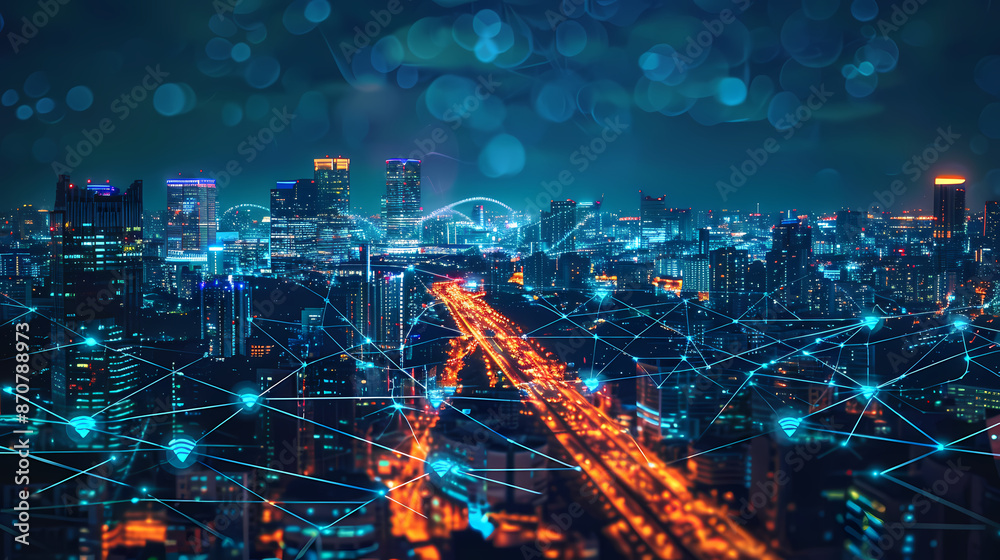 Isometric smart city design concept. Business center with skyscrapers and intelligent buildings,IOT for the internet of things Isometric smart city design concept. Business center with skyscrapers and intelligent buildings,IOT for the internet of things
