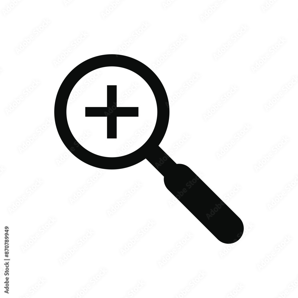vector magnifying zoom icon vector design on white background vector magnifying zoom icon vector design on white background