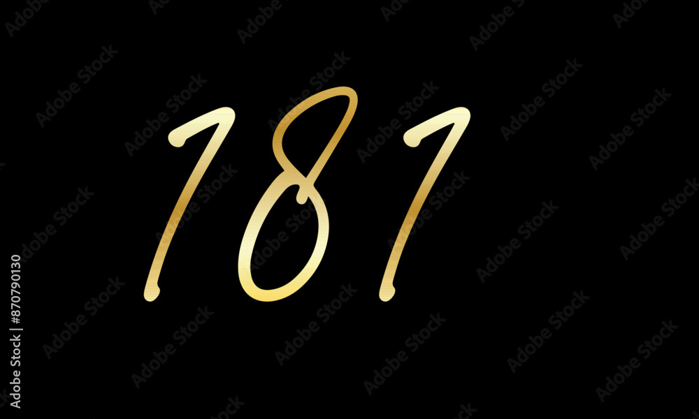 Number Gold Casual Modern Logo Number Gold Casual Modern Logo