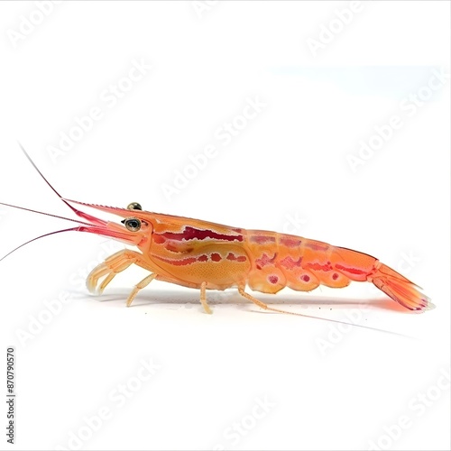 Dancing Shrimp on White Background photo