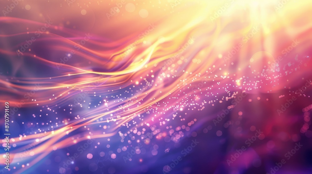 Fototapeta premium Subtle light flares and a luminous glow on an ethereal abstract background, inspiring wonder and tranquility