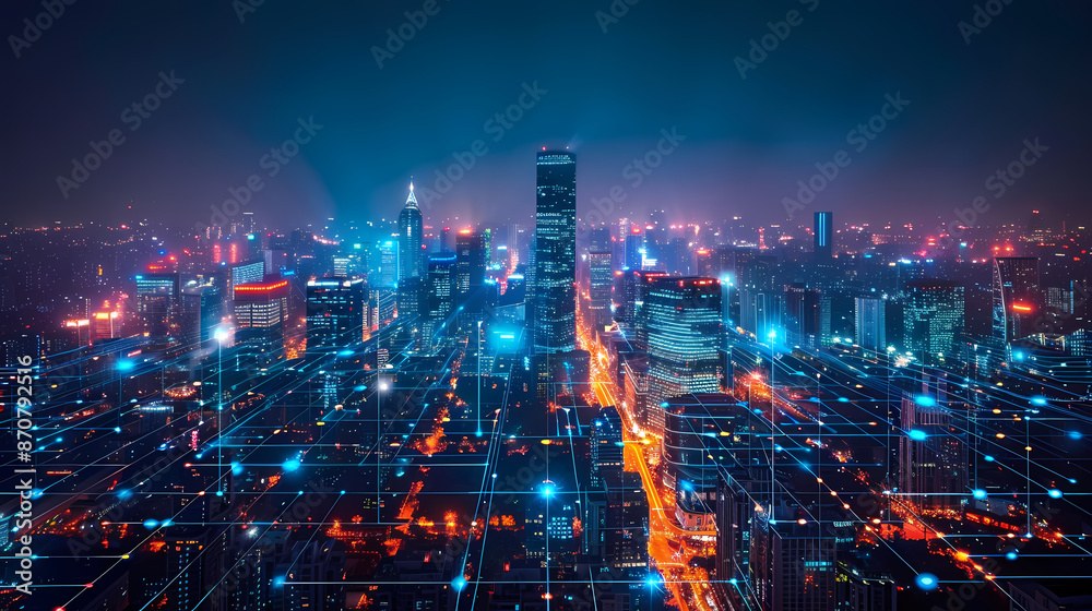 Isometric smart city design concept. Business center with skyscrapers and intelligent buildings,IOT for the internet of things Isometric smart city design concept. Business center with skyscrapers and intelligent buildings,IOT for the internet of things