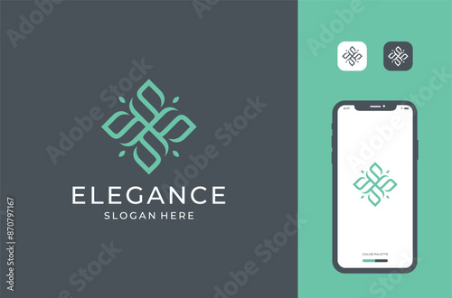 logo letter s rotate creative design