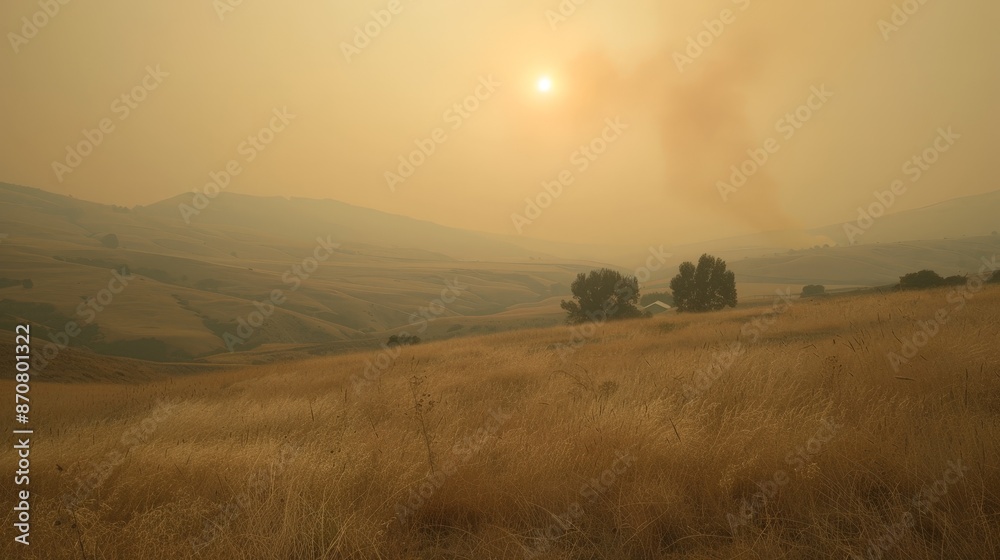 The smoke from the wildfires drifts across the landscape, a poignant reminder of nature's power and fragility. The smoke from the wildfires drifts across the landscape, a poignant reminder of nature's power and fragility.