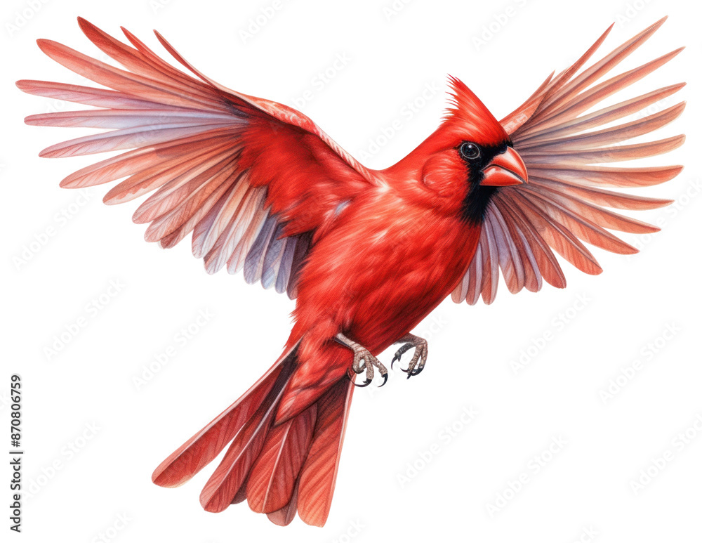 Fototapeta premium PNG Flying Cardinal cardinal bird animal.