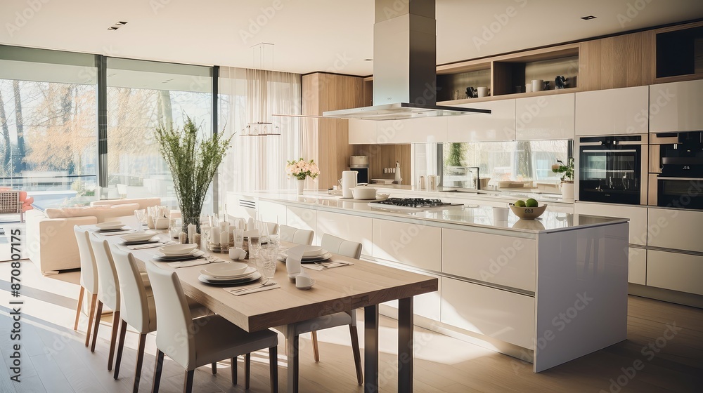 Fototapeta premium modern blurred beautiful interior home