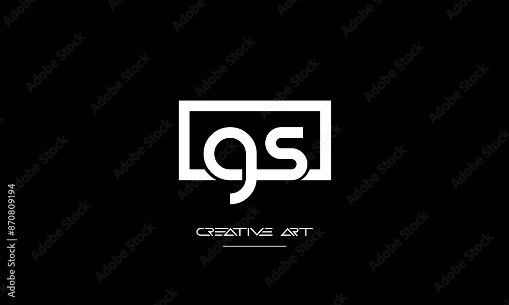 GS, SG, G, S abstract letters logo monogram GS, SG, G, S abstract letters logo monogram