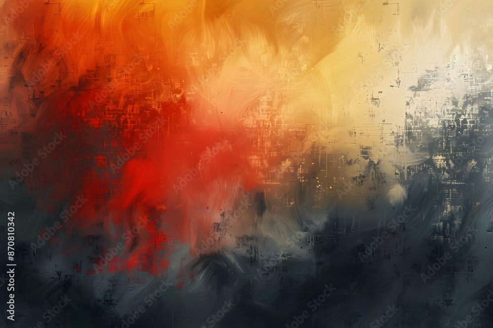 Fototapeta premium Fiery Nebula Over Water
