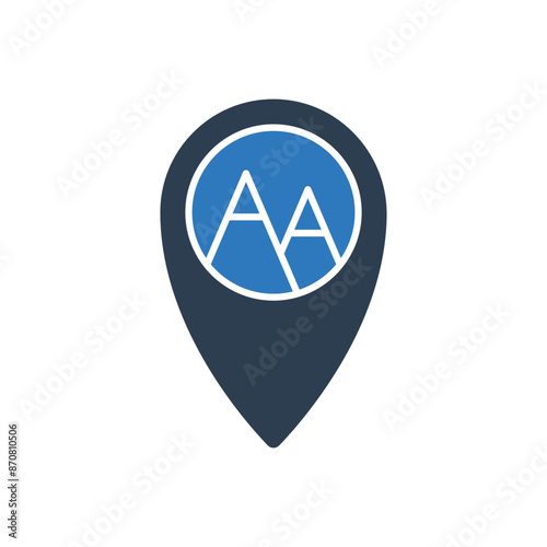 Mountain location Icon Free Download Mountain location Icon - GFXLoad
