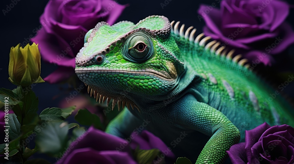 Fototapeta premium photograph green purple