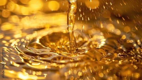 Golden Pour stock photo 