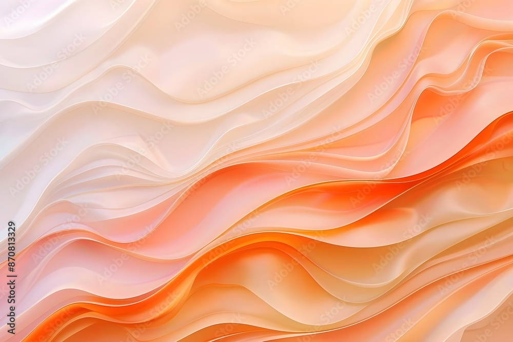 Background featuring wisp-like pastel waves with a soft natural orange color. Background featuring wisp-like pastel waves with a soft natural orange color.