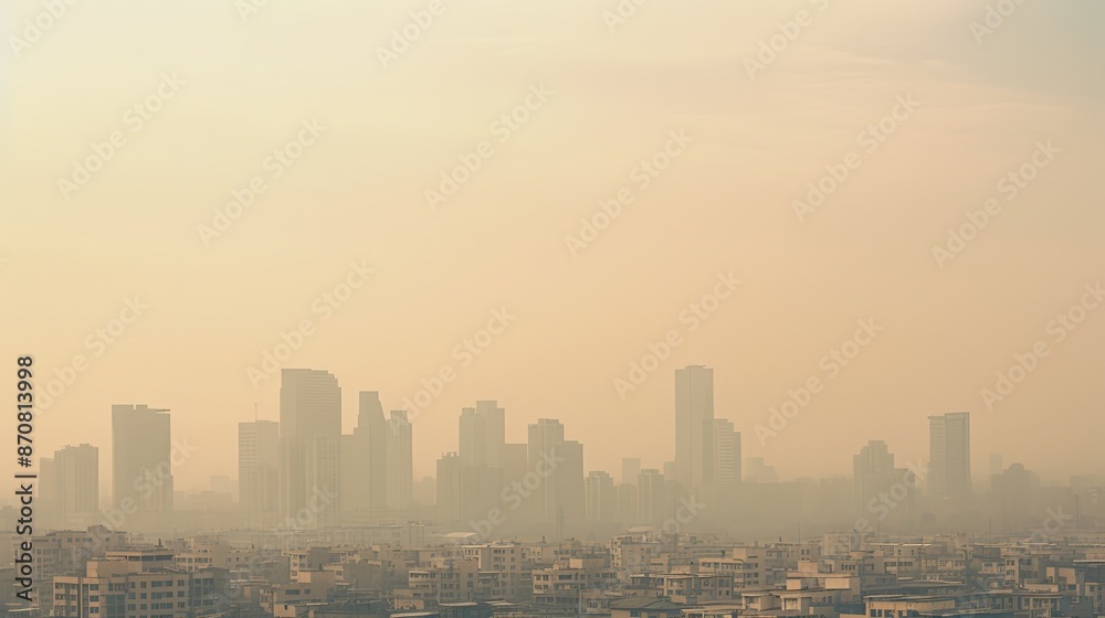 Fototapeta premium cityscape beige sky