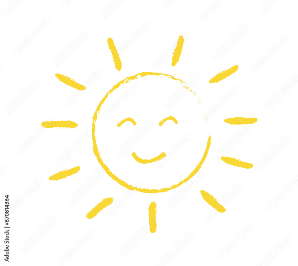 Sun smile icon. Happy smiling sun. Cute sun. Sunshine emoji. Funny emotion. Vector illustration Sun smile icon. Happy smiling sun. Cute sun. Sunshine emoji. Funny emotion. Vector illustration