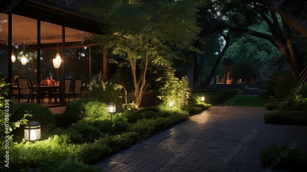 Obraz premium sophisticated backyard light