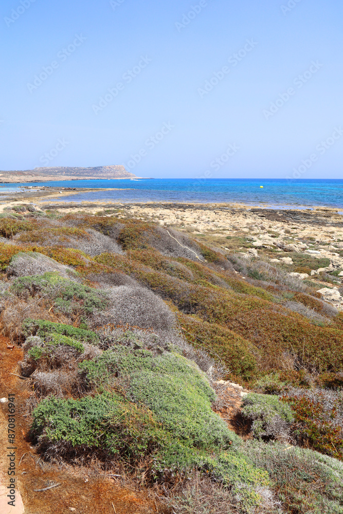 View of coastline near Cape Greco at Cyprus View of coastline near Cape Greco at Cyprus