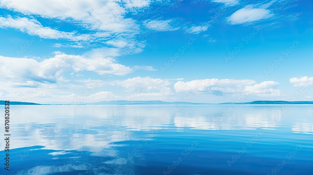 Obraz premium reflection light blue sky