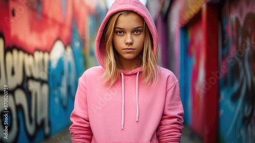 Wallpaper Mural wall pink hoodie Torontodigital.ca