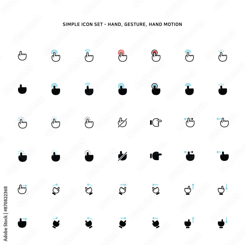 Finger motion icon related to screen touch
Finger motion icon related to screen touch