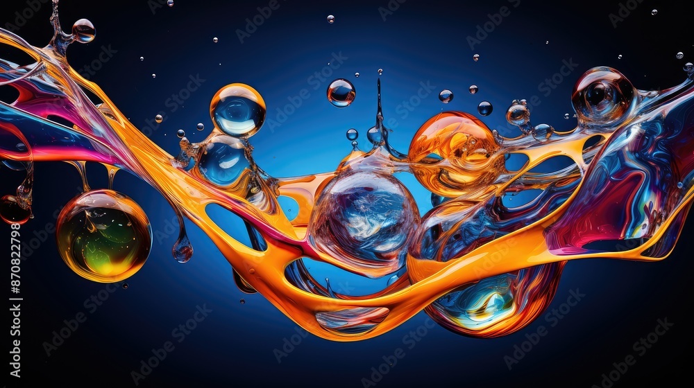 Fototapeta premium water oil droplets