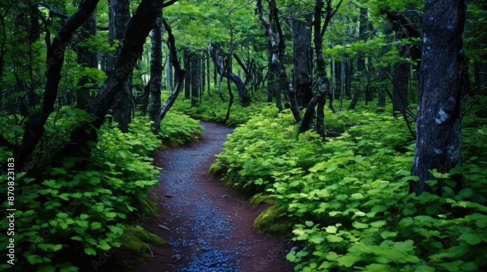 Fototapeta premium foliage forest blueberry blue