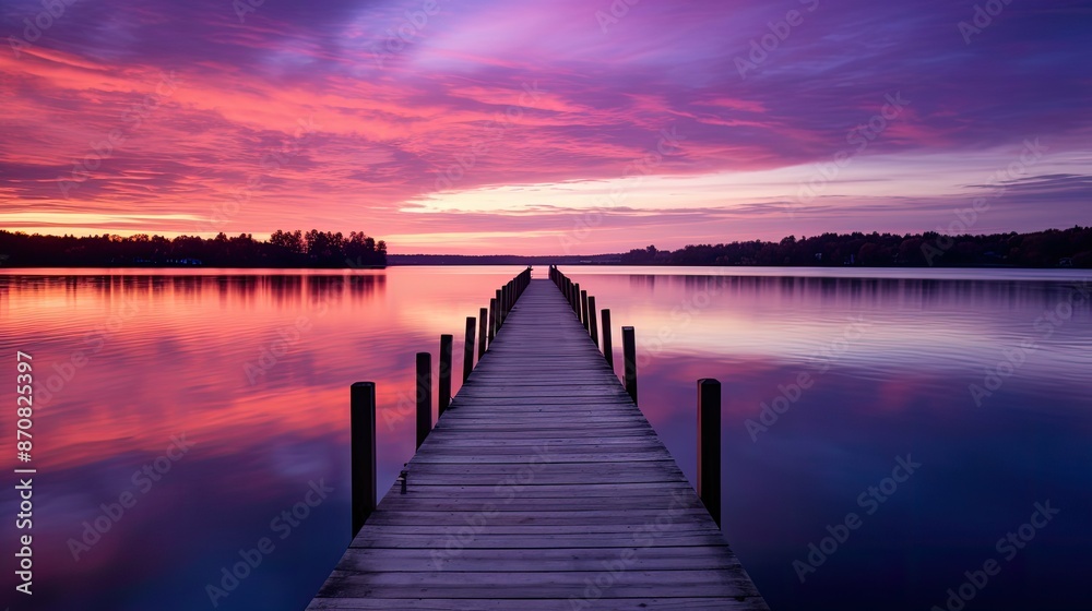 Obraz premium sunlake purple pink gradient