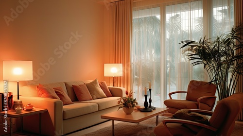 soft lighting living room photo