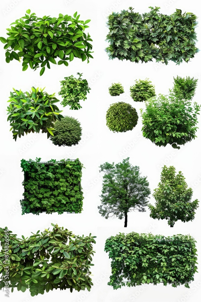 Obraz premium A variety of tree and bush species in a natural environment