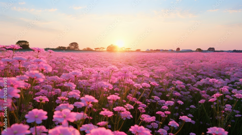 Fototapeta premium stems pink phlox