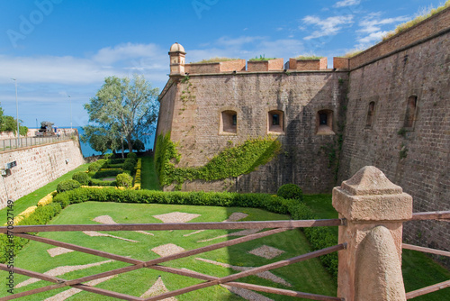 External view of Castle of Montjuic, Barcelona photo