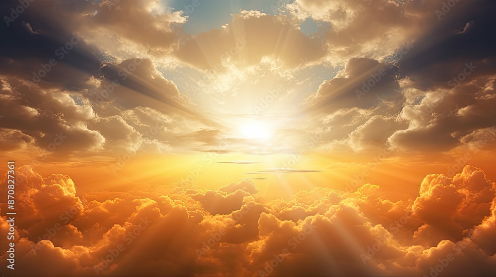 Obraz premium light sun in clouds