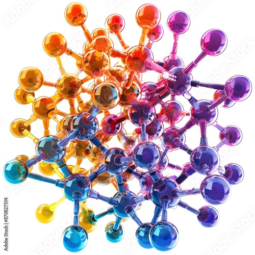 Vibrant Arsenic Molecule Structure on Transparent Background photo