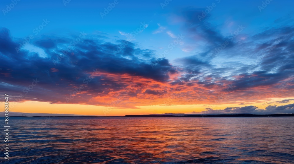 Fototapeta premium vibrant blue sky with sun