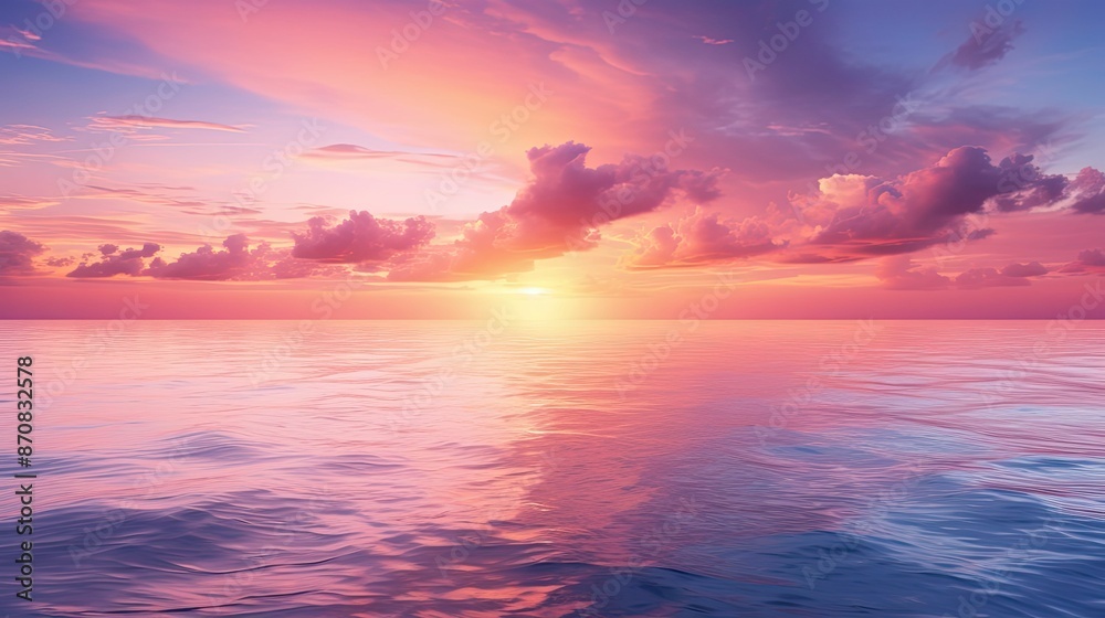 Fototapeta premium horizon pink and yellow gradient